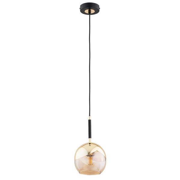 Lampa wisząca Alfa Prada czarno-złota wym: 85 x 15 x 15 cm 1xE27 x 15W 1 szt.