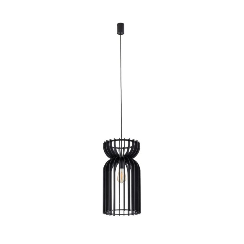 Lampa sufitowa wisząca Nowodvorski Lighting Kymi czarna wym: 160 x 26 x 26 cm 1xE27 x 60W 1 szt.