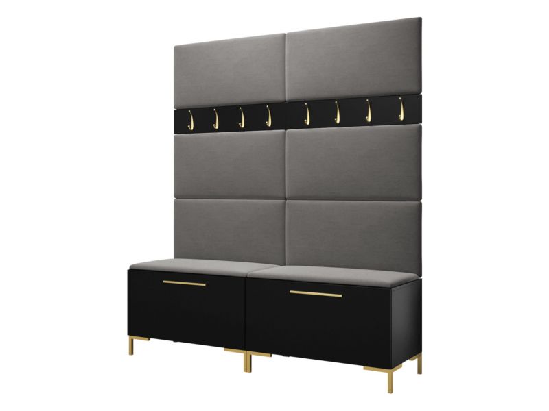 Garderoba MIRJAN 24 Zilion II czarny + szary 1 kpl.