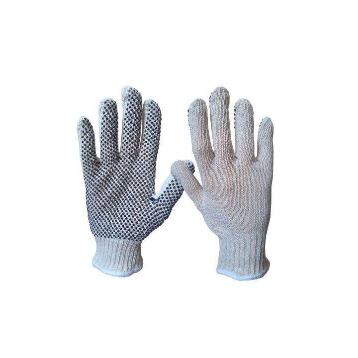 Rękawice nakrapiane rozmiar 10 bawełniane 12 par