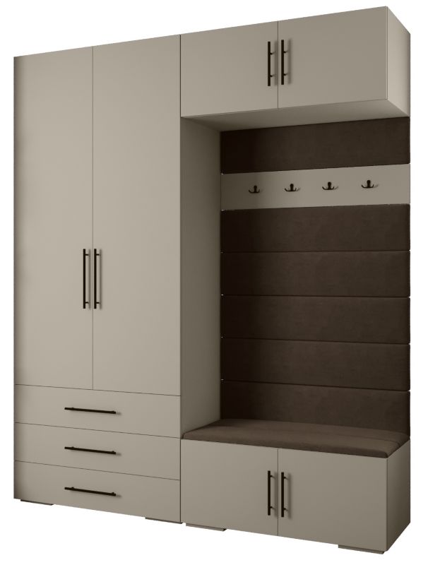 Garderoba do przedpokoju Abiks INOVA 3 Z12 kaszmir+czarny+manila04 1 szt.