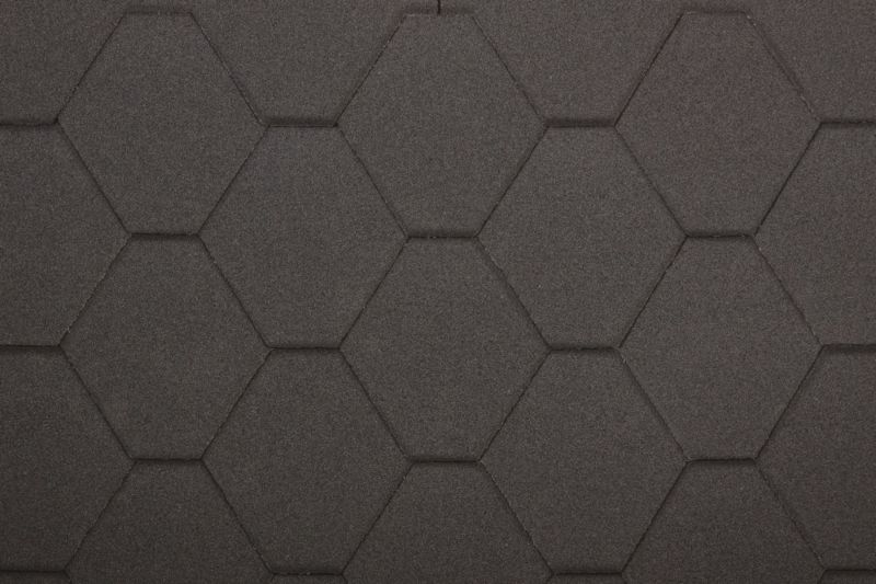 Płytki bitumiczne Timbela 3 m2, Hexagonal H-BLACK, lekkie i wodoodporne gonty, 1 paczka
