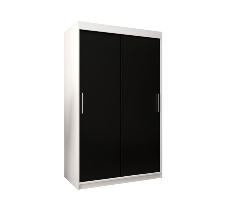 Szafa przesuwna Garderoba Abiks Tokyo 120 biały + czarny 1 szt.