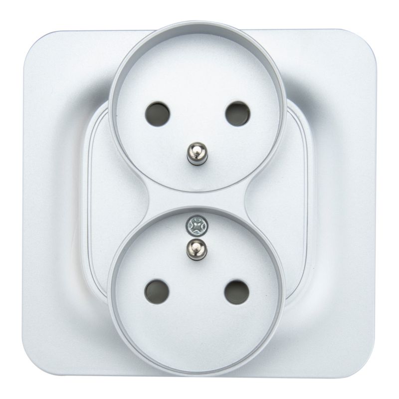 Gniazdo podwójne Jacobsen Kennet z uziemieniem