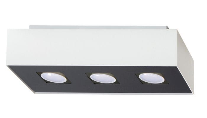 Spot sufitowy Sollux Lighting Mono czarno-biały 3 x GU10 x 40W IP20 wym: 34 x 14 cm - 1 szt.