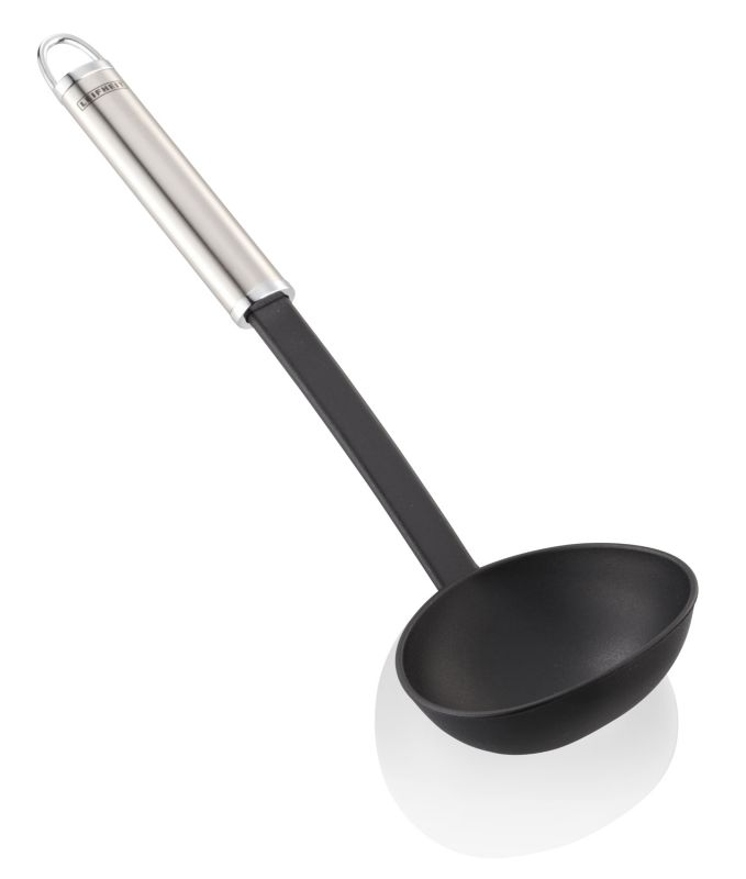 Łyżka wazowa Leifheit Sterling nylonowa czarny stal, odporna, zmywarka, 1 szt.