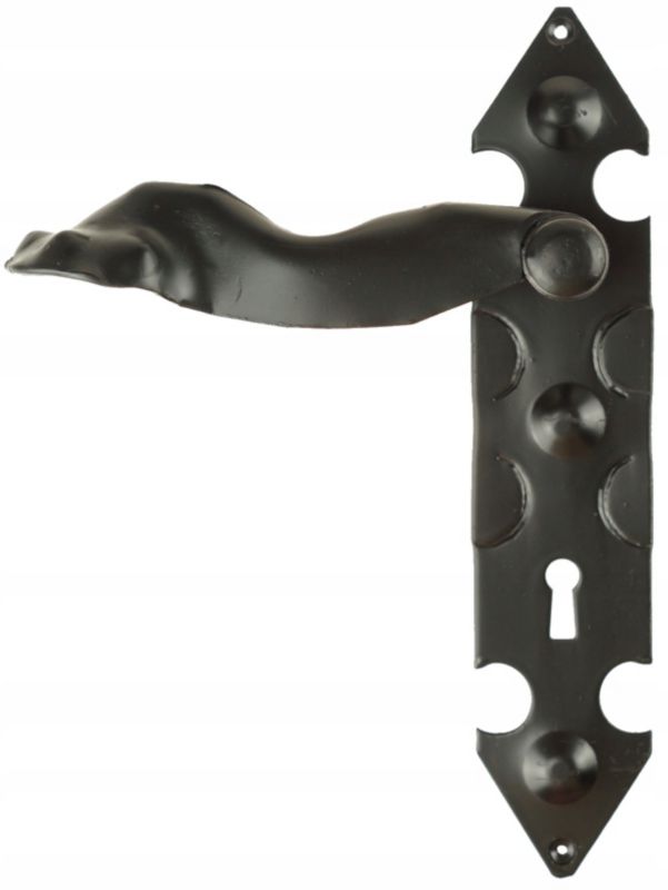 Klamka Drzwiowa FEINZ Kuta Do Drzwi Furtki Bramy 90 Mm Klucz 1 szt.