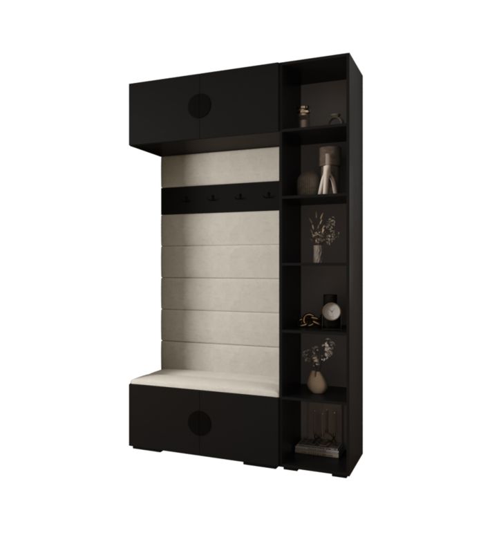 Garderoba do przedpokoju Abiks INOVA 4 Z20 czarny+czarny+manila02 1 szt.