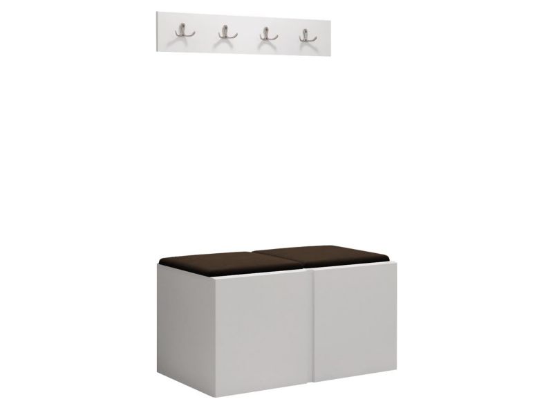 Garderoba MIRJAN 24 Orion VI biały + brązowy 1 kpl.