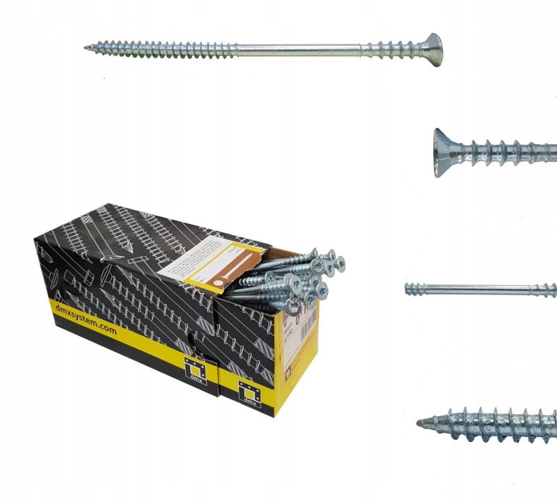 Wkręty Domax 6x110 mm do poziomowania łat, dystansowe - 100 sztuk