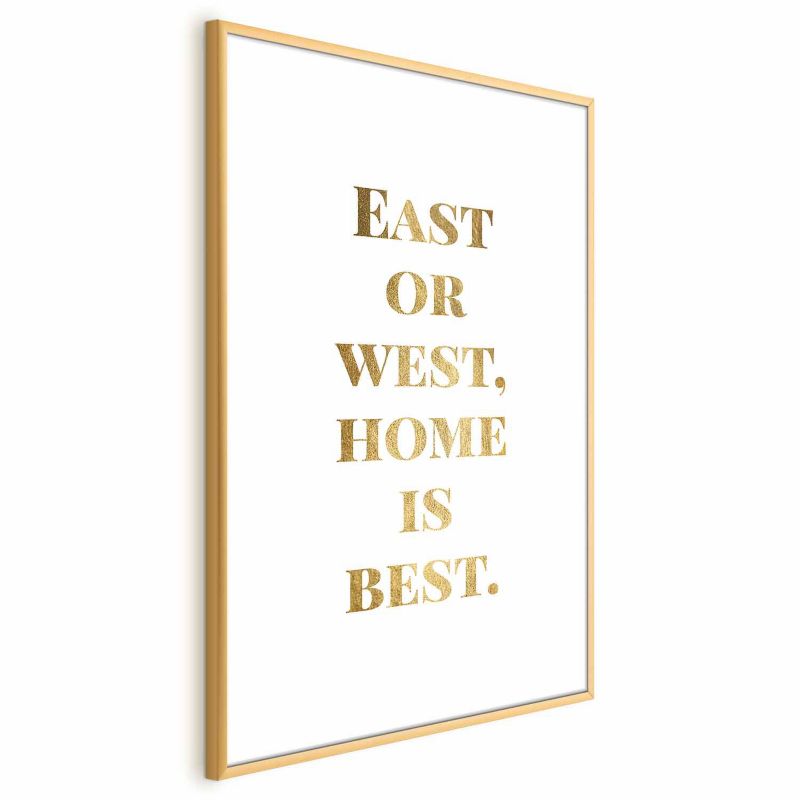 Plakat Artgeist Gold Home 40x60 cm z ramą złotą 1 szt