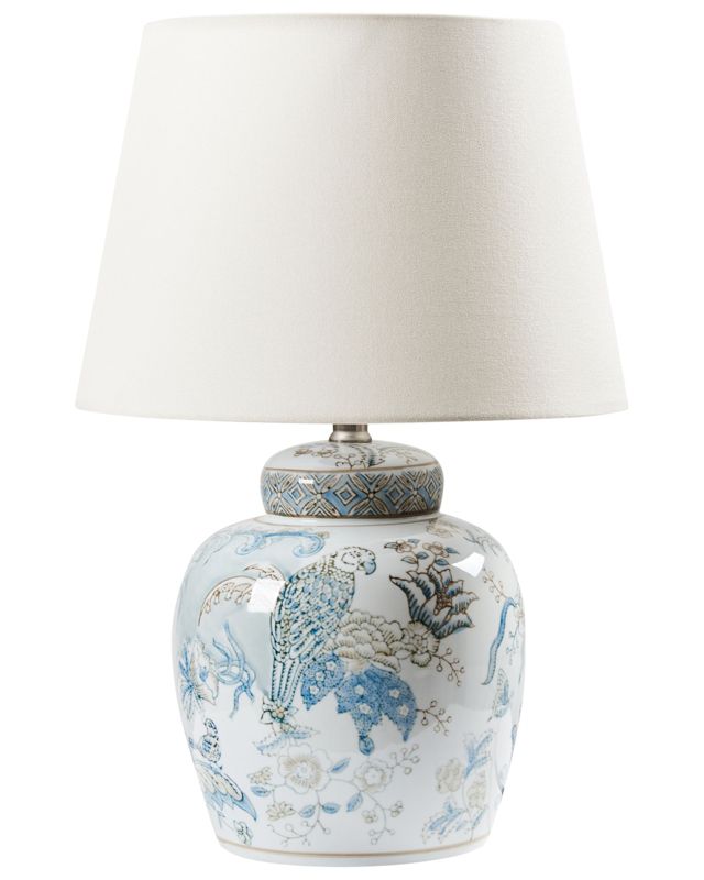 Lampa stołowa Jamapa Porcelana Biały/ niebieski 1 szt.