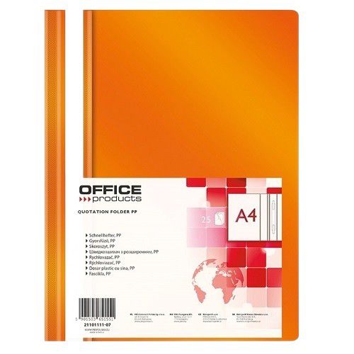 Skoroszyt A4 Office Products Skoroszyt A4 PP Pomarańcz 25 szt.