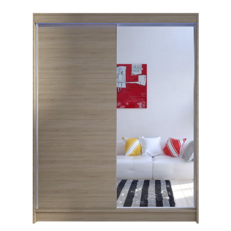 Szafa MIRJAN 24 z drzwiami przesuwnymi Camino I z oświetleniem RGB dąb sonoma 1 szt.