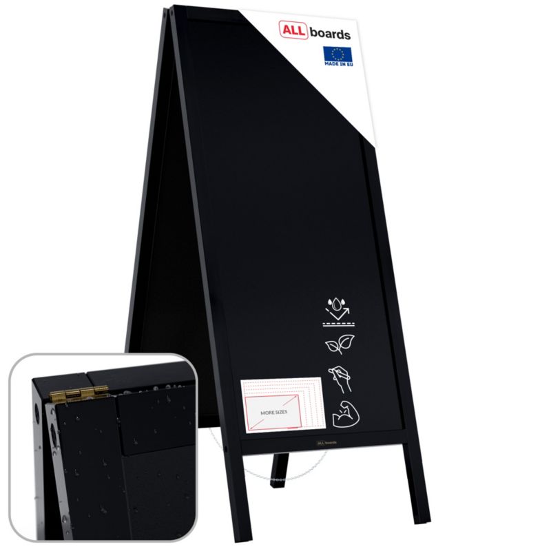 Potykacz stojak reklamowy kredowy wodoodporny 150x61 cm ALLboards czarna rama 1 szt.