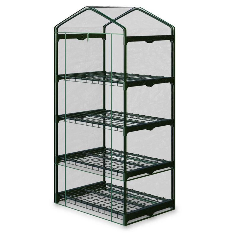 Mini szklarnia Plonos ogrodowa balkonowa folia 4 półki 160x70x50cm 1szt.