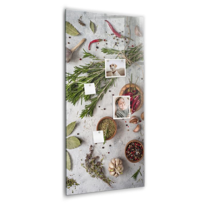 Foto tablica magnetyczna Wallfluent 70x100 cm Zioła 1 szt.