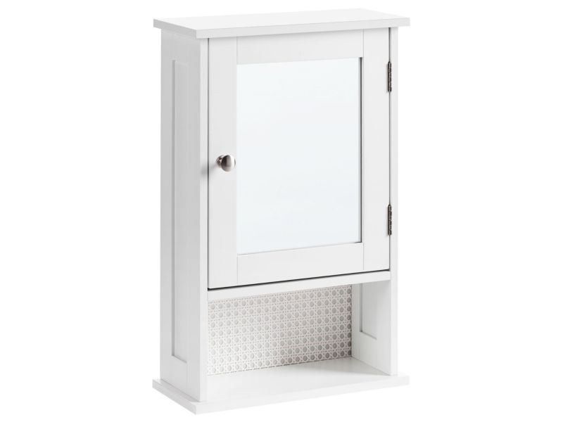Szafka wisząca łazienkowa z lustrem Huila 34 cm 53 cm Biały 1szt.