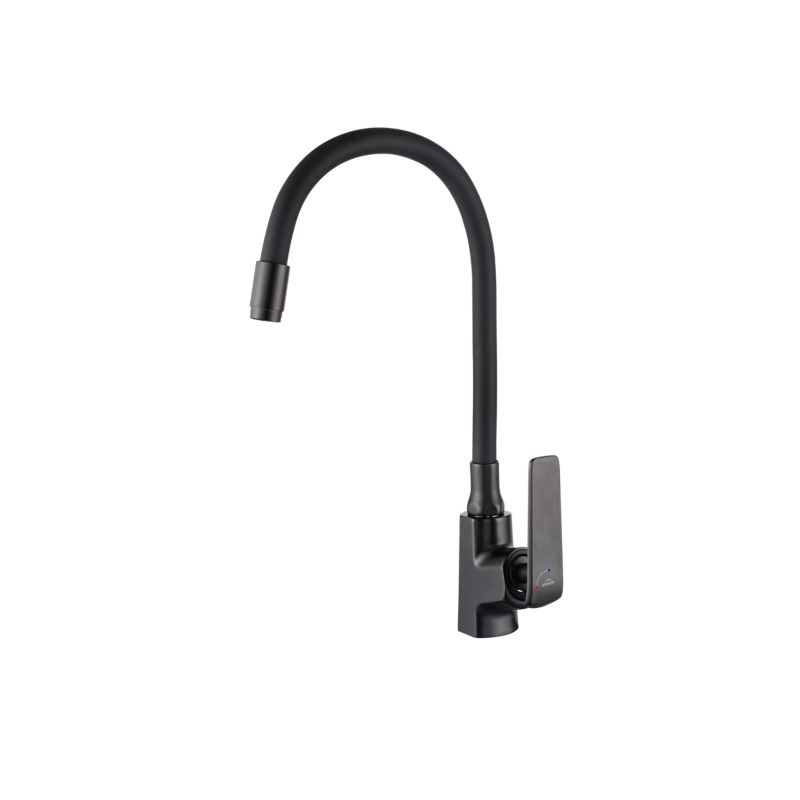 Bateria kuchenna Invena Sarti z elastyczną wylewką i systemem Eco Start, czarna 1 szt.