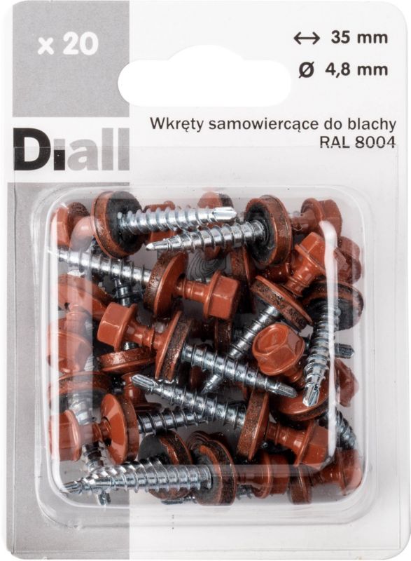 Wkręt samowiercący Diall OD 4,8 x 35 mm brązowy miedziany 20 szt.