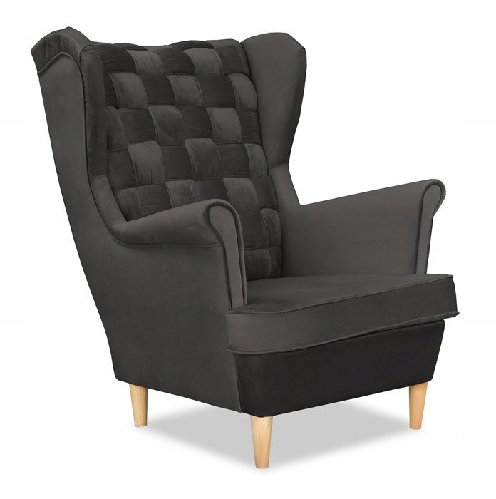 Fotel uszak do salonu Family Meble Carol grafit 1szt