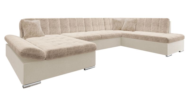 Narożnik z funkcją spania MIRJAN 24 Bergen Premium lewy ecru/kość słoniowa 1 szt.