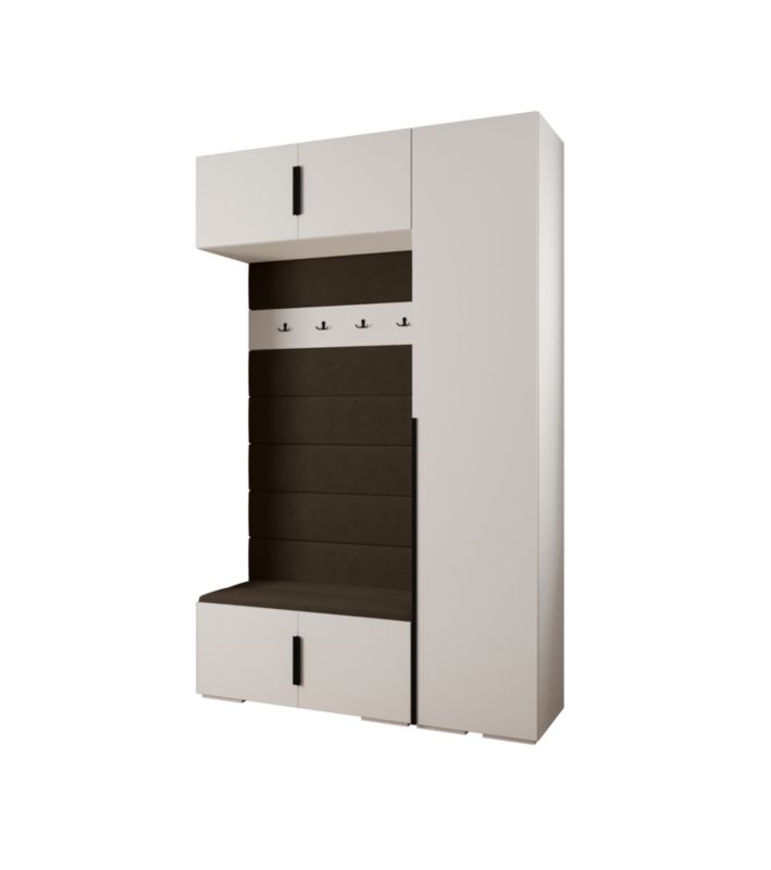 Garderoba do przedpokoju Abiks INOVA 1 Z19 biały+czarny+manila04 1szt.