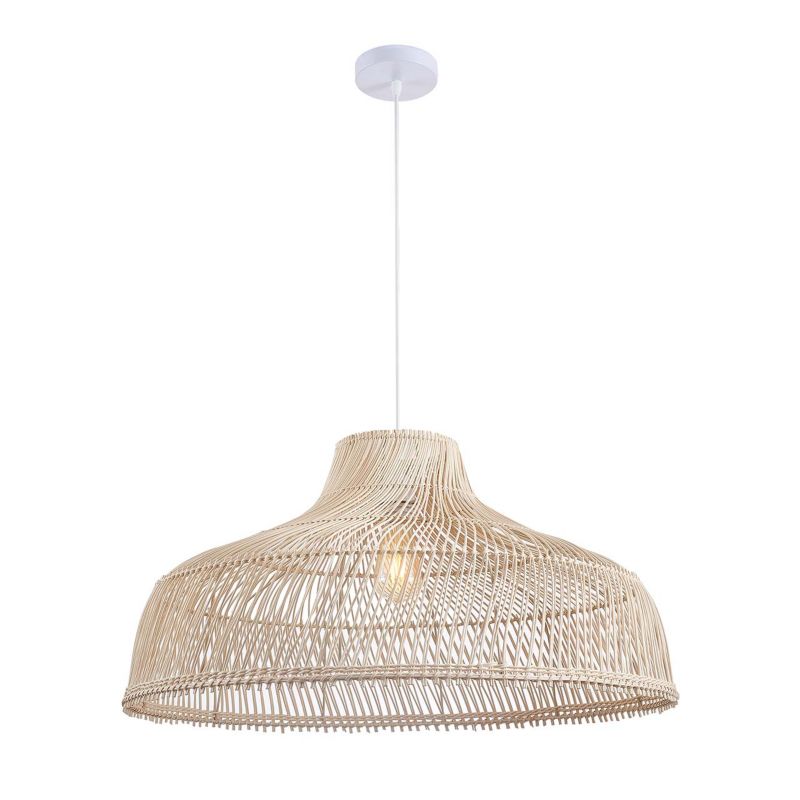 Lampa wisząca Sanico Goldlux cuba 1xE27 naturalna beżowa w stylu boho IP20 - 1 szt.