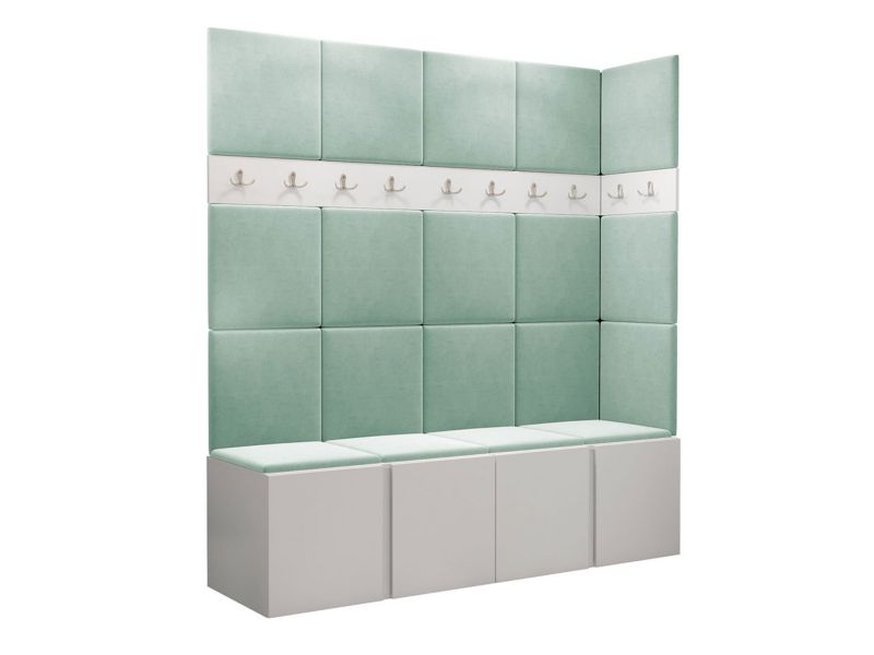 Garderoba MIRJAN 24 Orion II biały + miętowy 1 kpl.