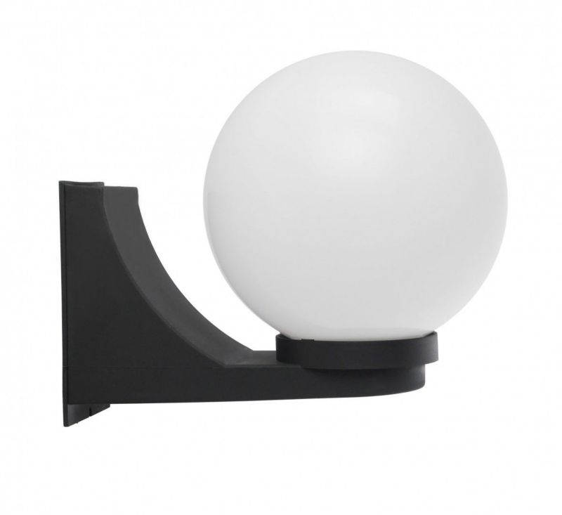 Kinkiet ścienny zewnętrzny SU-MA Kule czarny 1 x E27 x 60W IP43 wym: 23,5 x 20 x 29 cm - 1 szt.