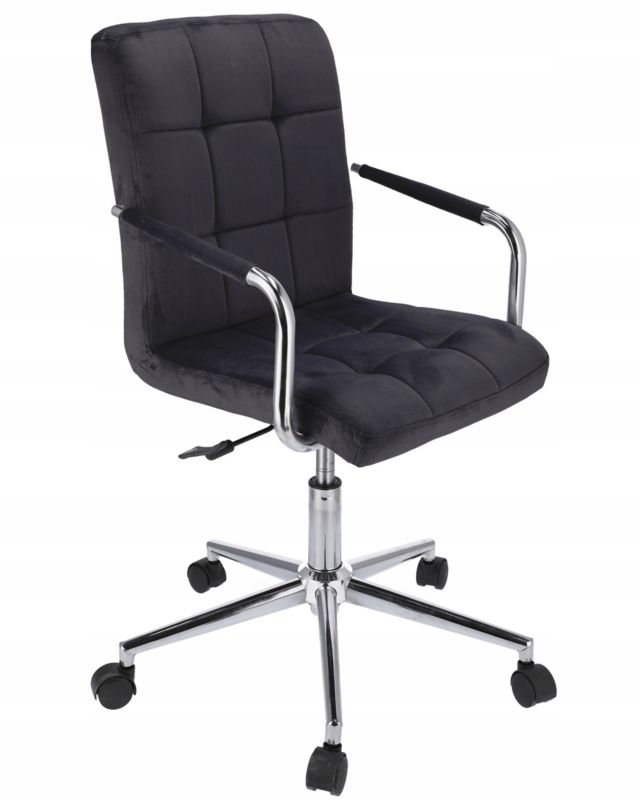 Krzesło obrotowe JUMI biurowe ergonomiczne QUATRO do biura czarne 1 szt.