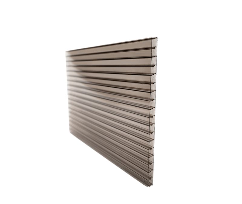 Poliwęglan komorowy TECH-PLAST 10mm dymiony brąz 1,05 x 3,00m X-premium 1 szt.