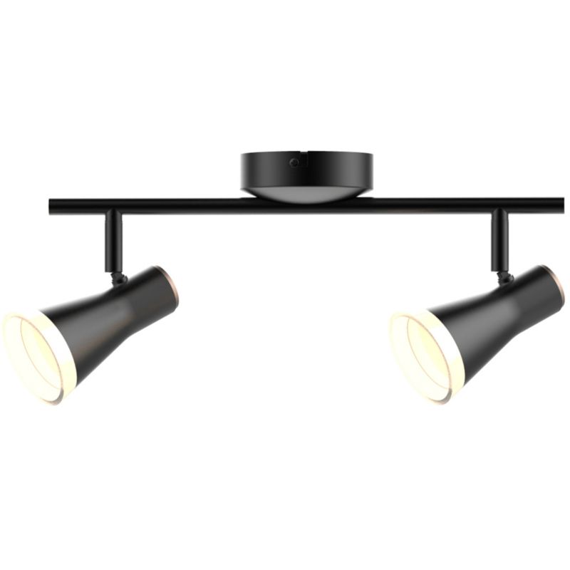 Lampa sufitowa Polux Berg czarna LED 8.4W 3000K 850lm wym: 17 x 40 x 10 cm - 1 szt.