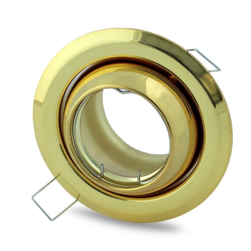 Oprawa sufitowa wpuszczana Eko-Light Led złota ruchoma 3 x GU10 x 5W IP20 wym: 9,2 x 9,2 cm okrągła - 1 szt.