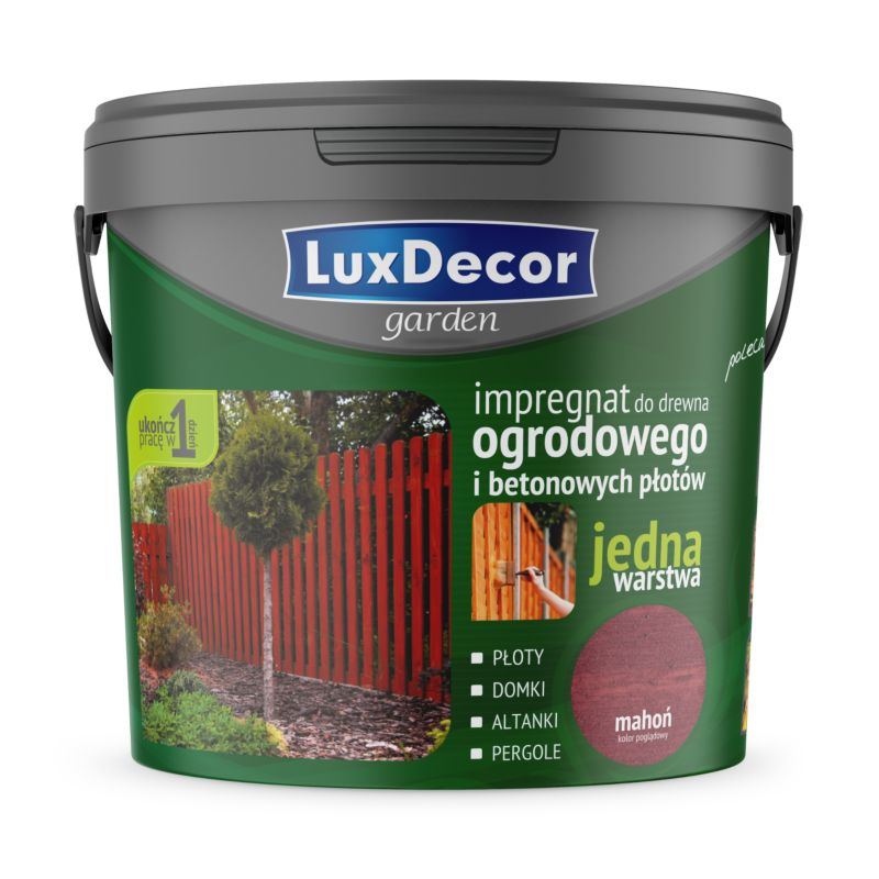 Impregnat do drewna ogrodowego Luxdecor garden kolor mahoń 4,5l 1szt