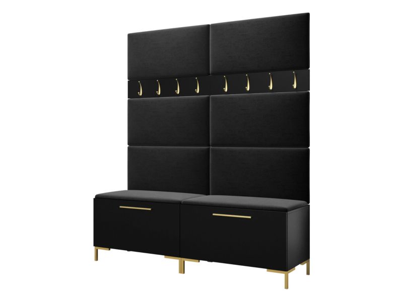 Garderoba MIRJAN 24 Zilion II czarny + czarny 1 kpl.