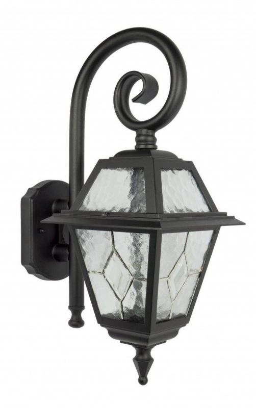 Kinkiet ścienny zewnętrzny SU-MA Witraż czarny 1 x E27 x 60W IP43 wym: 48,3 x 19,5 x 28,7 cm - 1 szt.