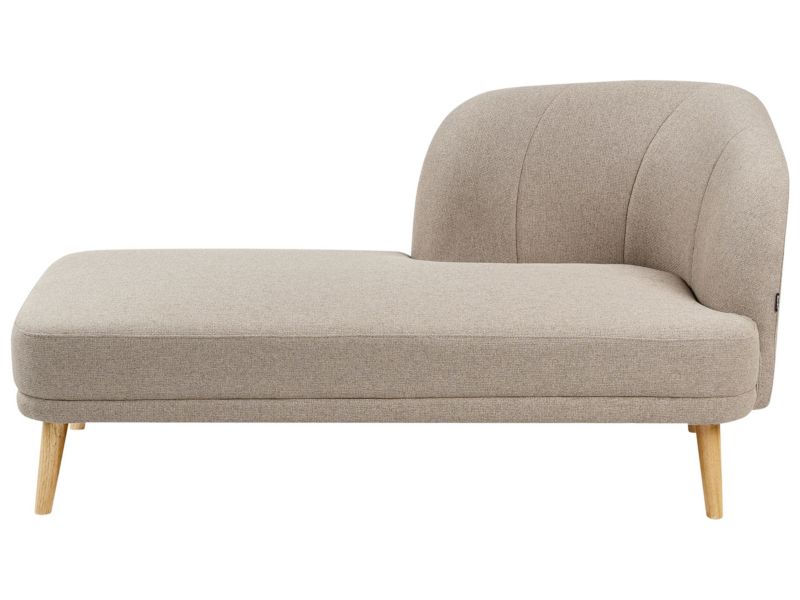 Szezlong prawostronny jasnobrązowy Tanlay 1 szt.