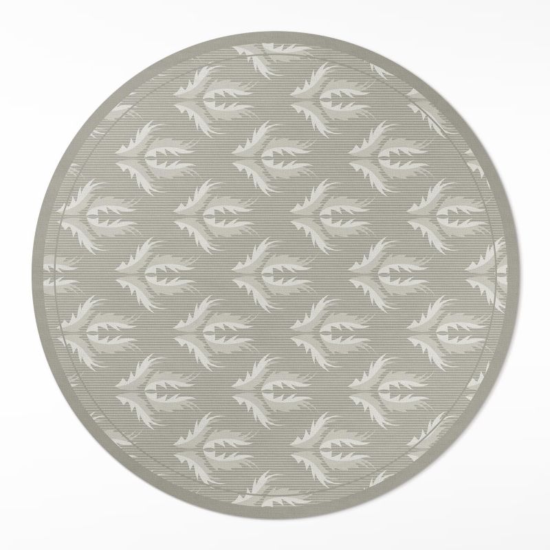 Okrągły Dywan Winylowy Wallfluent fi110 cm Ornamenty roślinne 1 szt.