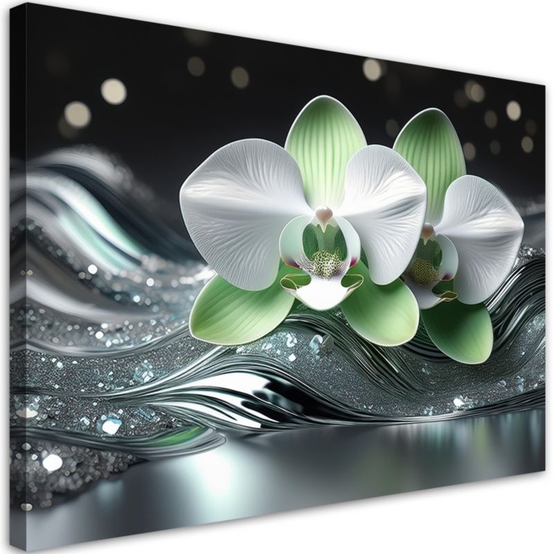 Obraz do salonu sypialni Feeby Abstrakcja Orchidea Diament 120x80 cm 1szt