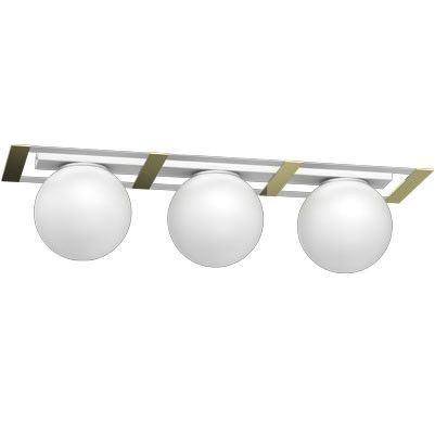 Lampa sufitowa wisząca Luminex Satelit biały mat-złoty połysk wym: 19 x 70 x 20 cm 3xE27 x 15W 1 szt.