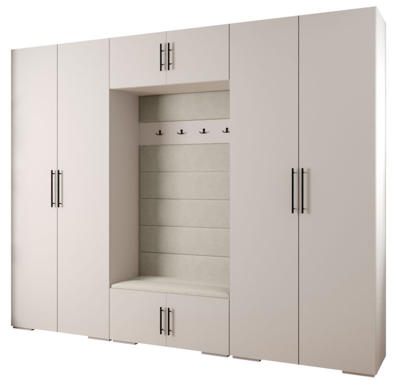 Garderoba do przedpokoju Abiks INOVA 3 Z9 biały+czarny+manila02 1 szt.