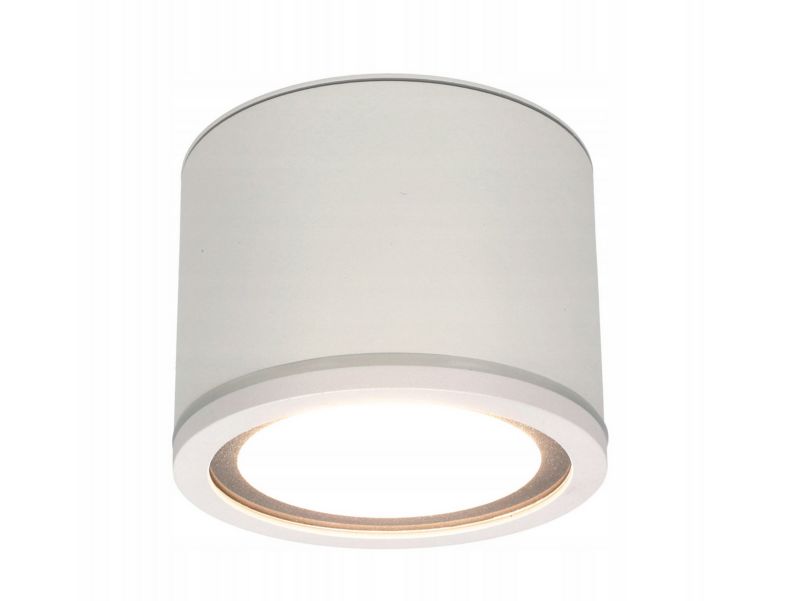 Punktowa oprawa EDO sufitowa do łazienki UMA Sand White IP54 okrągła biała z żarówką Kobi 6,5W 3000K GX53 1 szt.