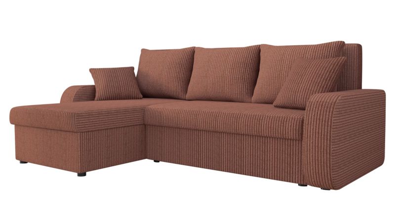 Narożnik z funkcją spania MIRJAN 24 Kris Sztruks łososiowy 1 szt.