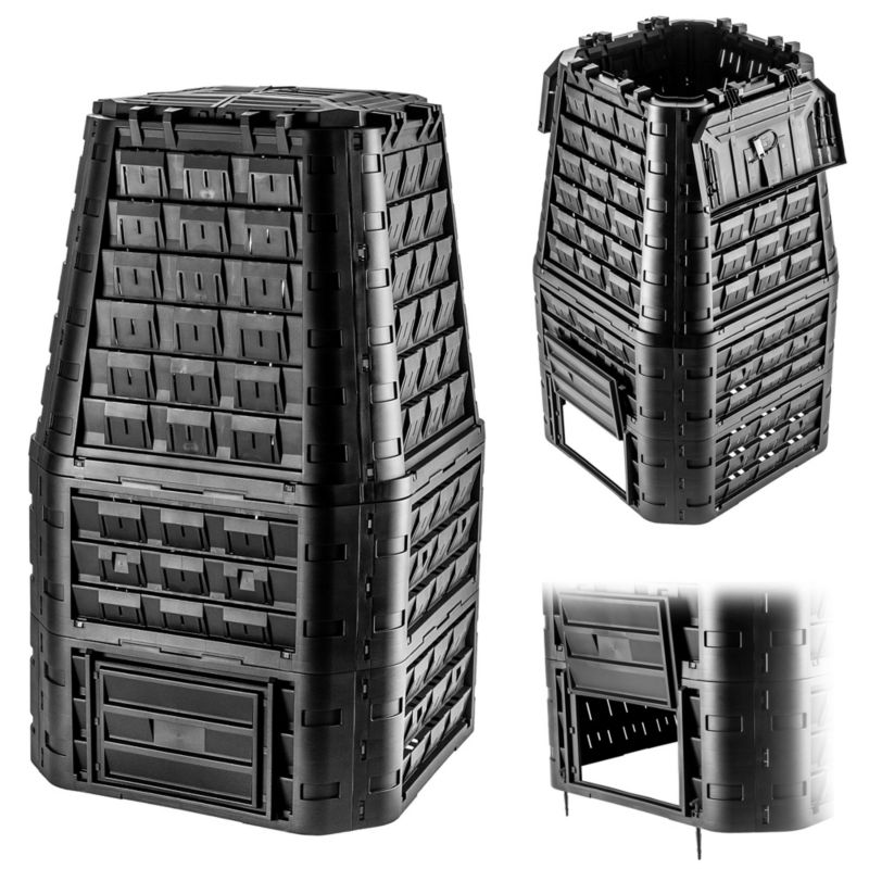 Kompostownik KADAX Ogrodowy Duży modułowy Całoroczny mrozoodporny Nawóz 1050L 1szt.