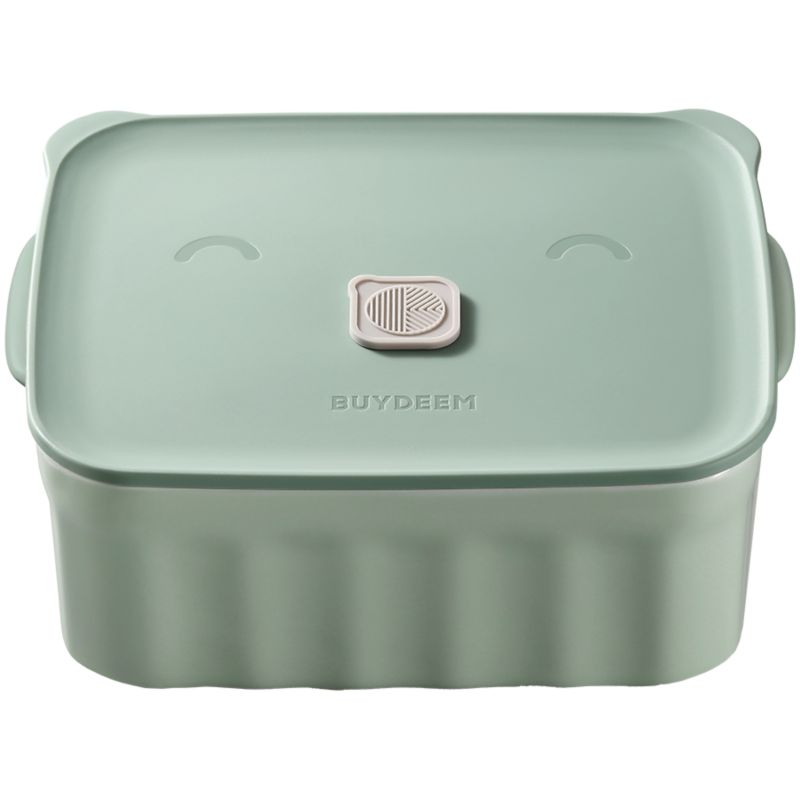 Pojemnik ceramiczny na żywność BUYDEEM CT1006 810 ml odporny na wysokie temperatury z plastikową pokrywką Lunch Box zielony 1 szt.