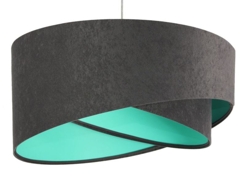 Lampa Bps Koncept wisząca GEMSTONE GRAY grafitowa/miętowa 1 szt