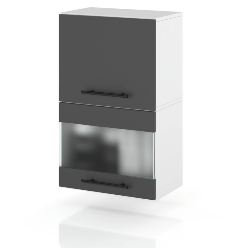 Szafka Kuchenna Hurtownia-Mebli Wisząca Klapowa W40KL sPremium 40cm Biały Mat Szary Mat 40x32x72 cm 1szt.