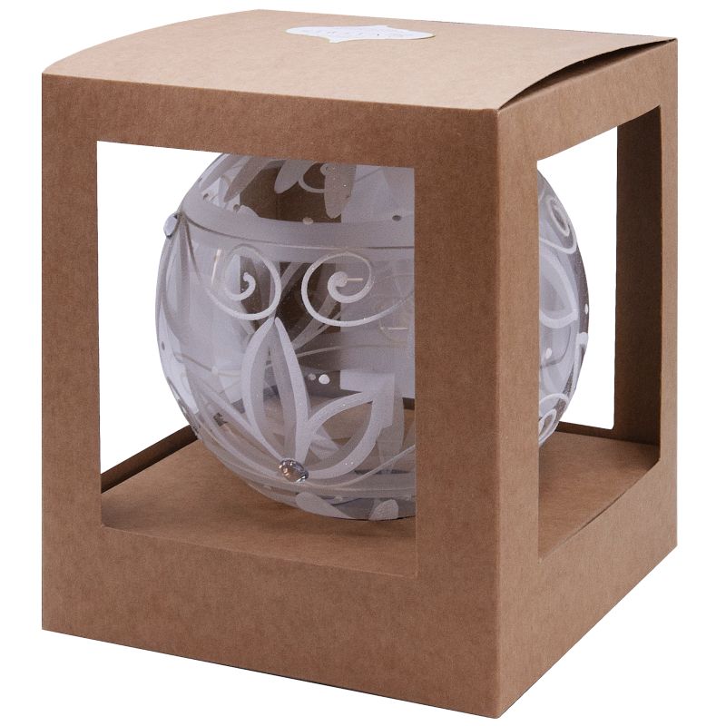 Bombka szklana 15 cm dekorowana 1 szt.