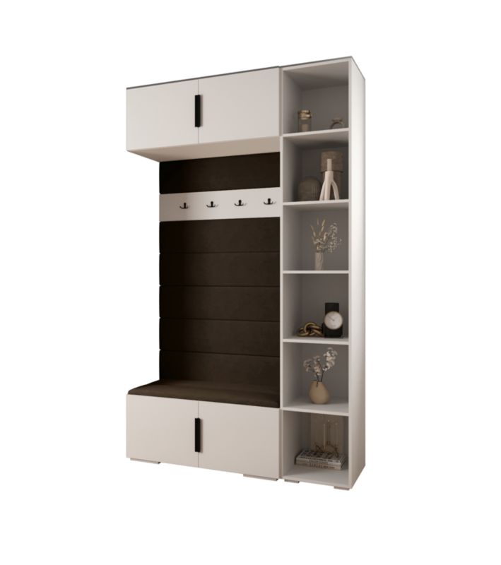 Garderoba do przedpokoju Abiks INOVA 1 Z20 biały+czarny+manila04 1szt.